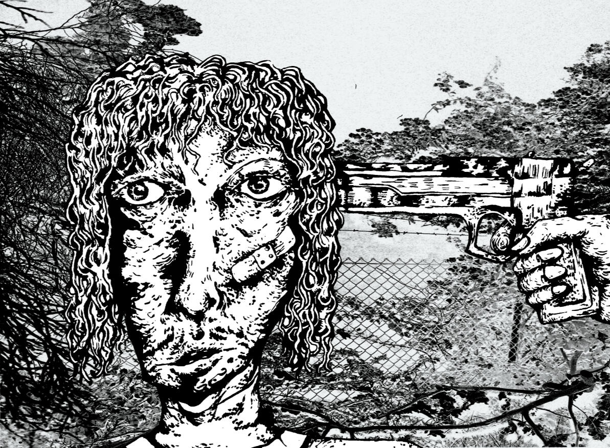 threat, 2019, mixed media