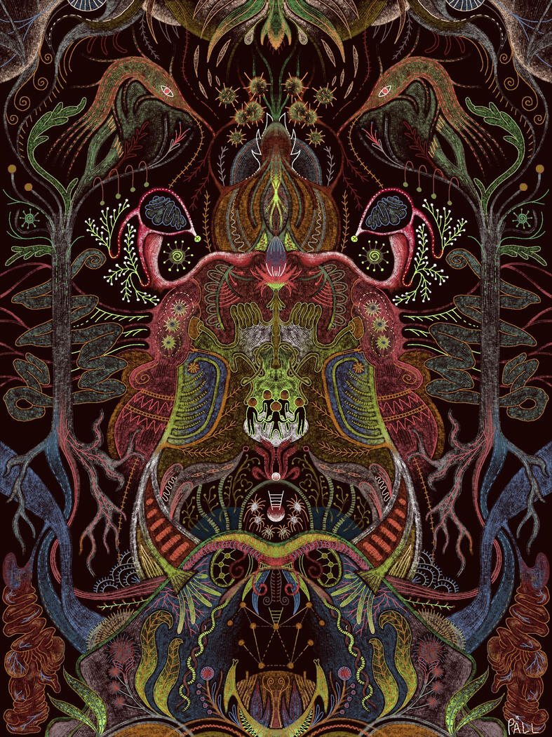 nature motif ii, 2023, digital painting